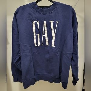 Fredericks and Mae, Body Confidence - GAY Shirt, Navy, Sz XL